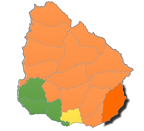 Atención Rocha: rige alerta naranja