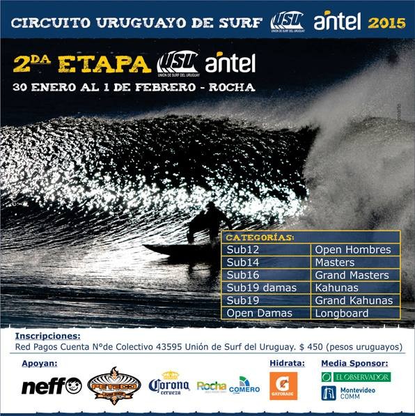 Llega a La Paloma la segunda fecha del Circuito Nacional de Surf