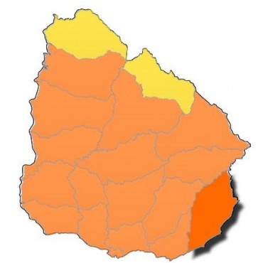 ¡Atención Rocha! Rige alerta naranja
