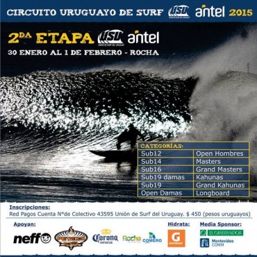 Llega a La Paloma la segunda fecha del Circuito Nacional de Surf