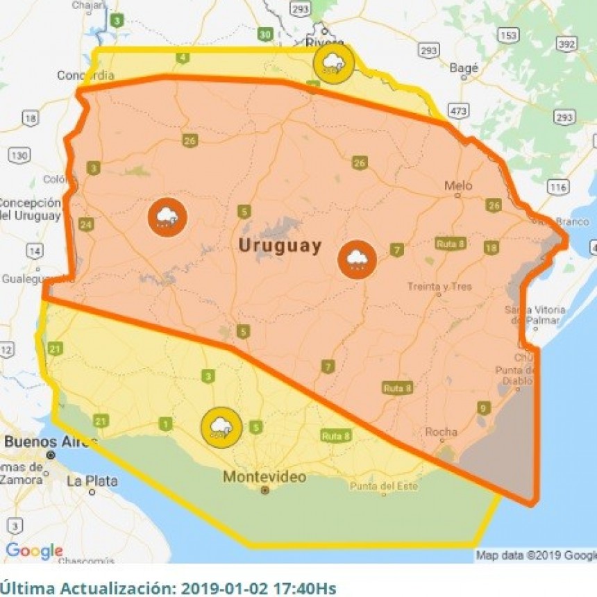 Rige alerta naranja por persistencia de tormentas y lluvias