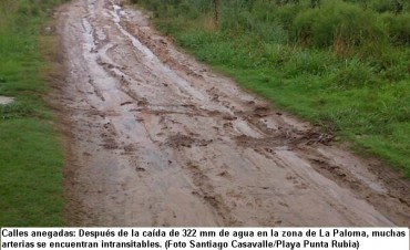 Situación en La Paloma a raíz de las lluvias