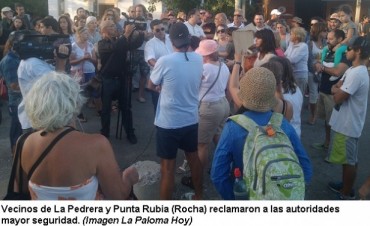 La Pedrera: vecinos marcharon reclamando seguridad