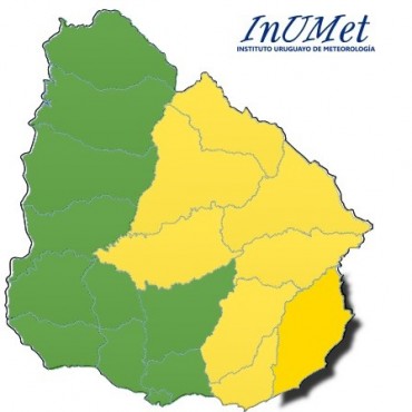 Atención Rocha: rige alerta amarilla por lluvias abundantes y tormentas intensas