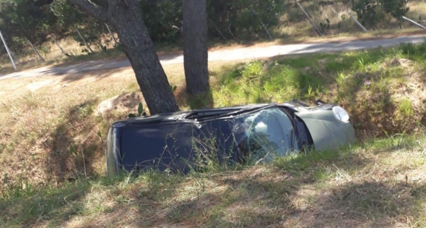 Vuelco en ruta 15
