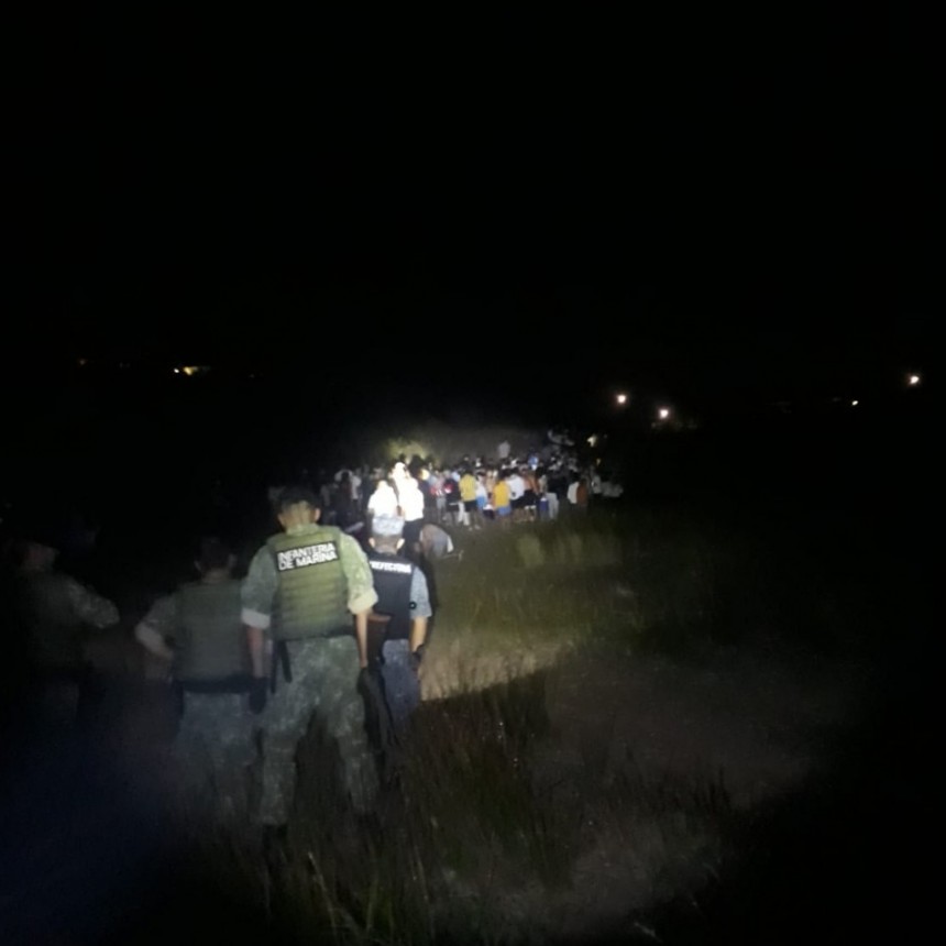 Prefectura disolvió una aglomeración de 400 personas en Playa del Barco y otra en La Paloma