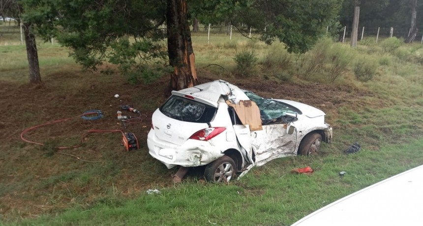 Dos personas fallecidas en accidente en ruta 15