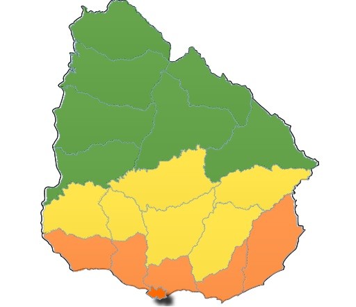 Rocha: Alerta naranja hasta las 5 AM