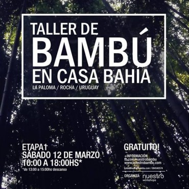 La Paloma: dictarán taller de Bambú gratuito