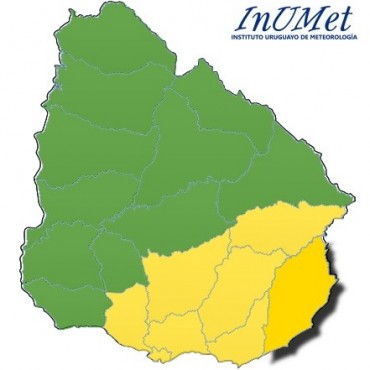 Rocha: rige alerta amarilla