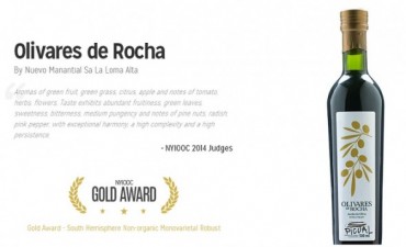Fue premiado en Nueva York un aceite elaborado en Rocha 