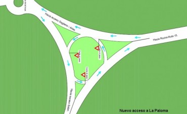 La Paloma modifica el acceso vehicular desde Ruta 15 hacia avenida Solari