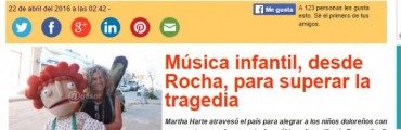 Martha Harte, vecina de Punta Rubia, atravesó el país para alegrar a los niños que sufrieron el tornado de Dolores