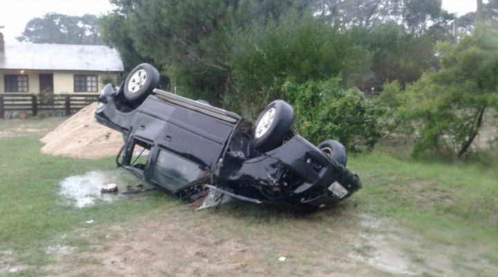 Accidente con suerte