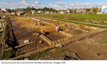Rocha: avanza la obra de la terminal de ómnibus