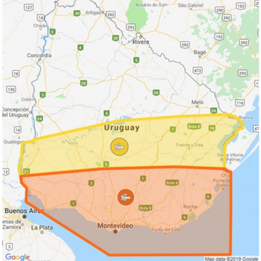 Atención Rocha: rige alerta naranja desde las 18 horas