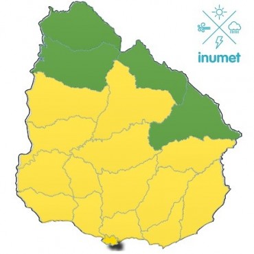 Inumet baja la advertencia a nivel amarillo
