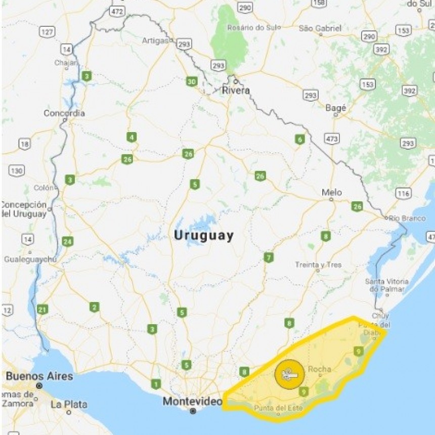 Rige alerta amarilla por vientos fuertes y persistentes 