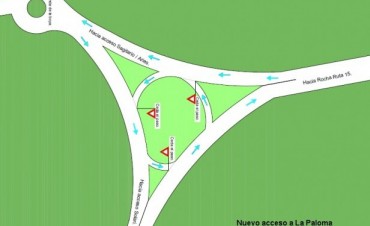 Se modificó el acceso vehicular desde Ruta 15 hacia avenida Solari