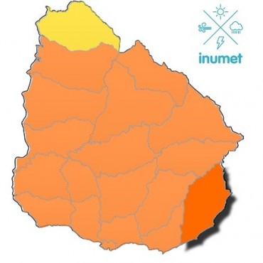 Rocha: rige alerta naranja por persistencia de lluvias y tormentas 
