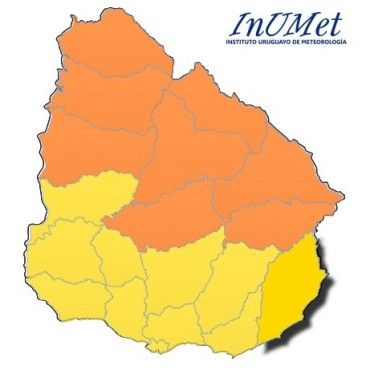 Atención Rocha: rige alerta amarilla por lluvias y tormentas
