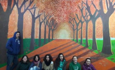 La Paloma: alumnos del Liceo pintan murales