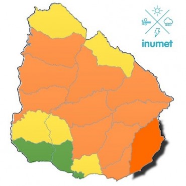 Rige alerta naranja por tormentas fuertes y lluvias copiosas