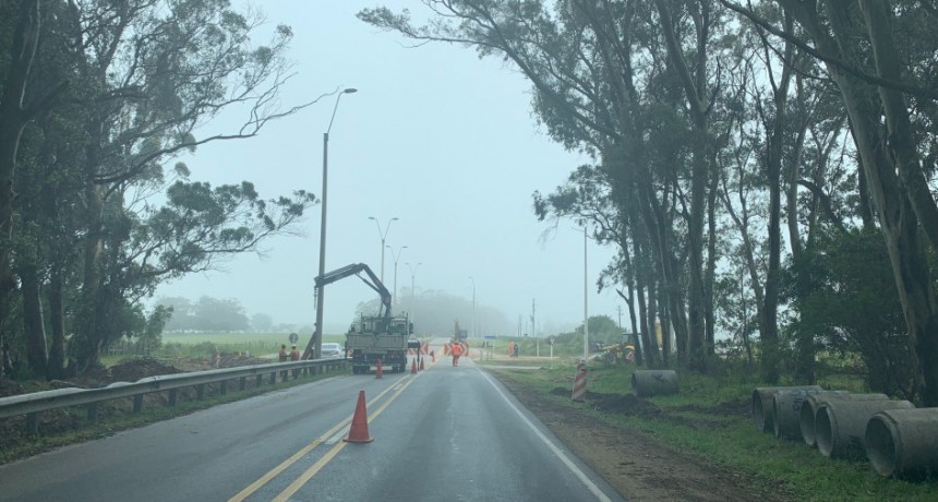 Asfaltan el camino de los camiones hacia el puerto