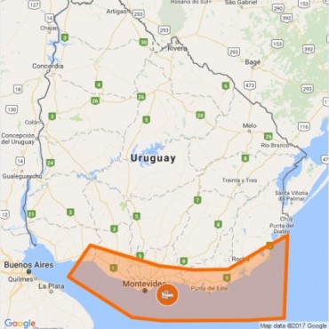 Atención Rocha: rige alerta naranja