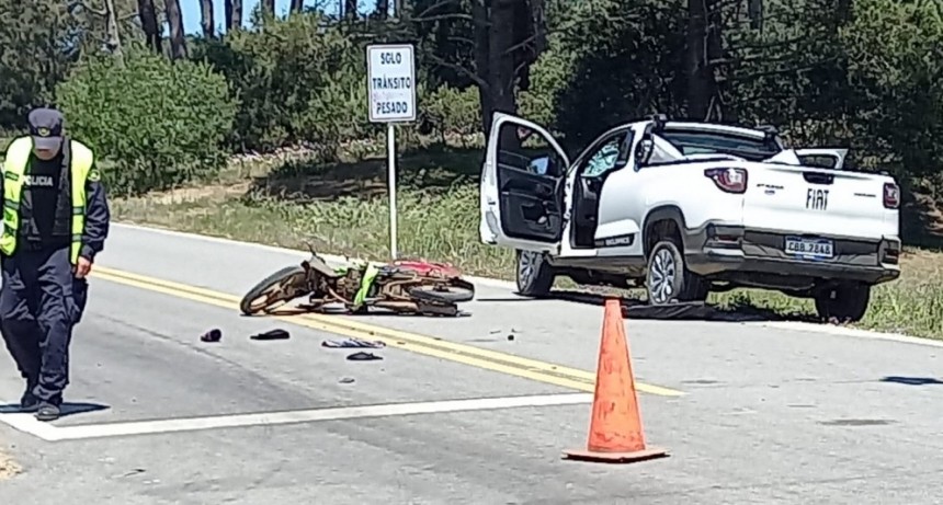 Accidente en la ruta de tránsito pesado en La Aguada