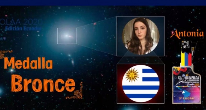 Medalla de Bronce para la joven palomense que representó a Uruguay en las Olimpíadas latinoamericanas de astronomía y astronáutica