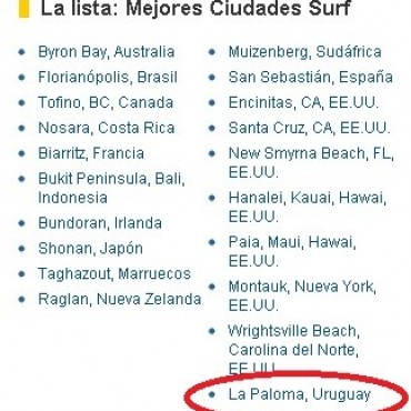 La Paloma elegida como una de las mejores playas para surfear